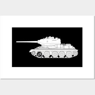 Very beautiful T-34-85, classic tank Posters and Art